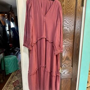 Zara Long Sleeve Mauve Dress